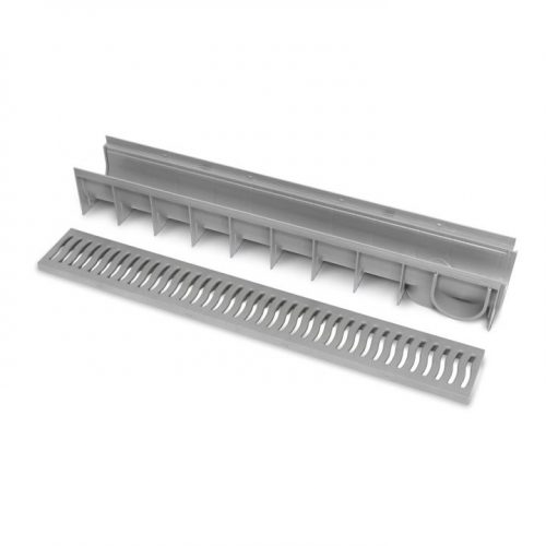 CALHA P/ PISO COM GRELHA PVC 15x15x100 cm ROMA