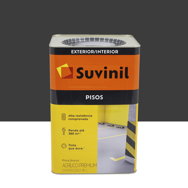 SUVINIL TINTA PISO ACRILICO FOSCO 18L PRETO