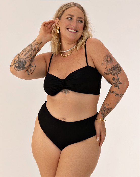 BIQUÍNI BICOLOR BLACK PLUS SIZE