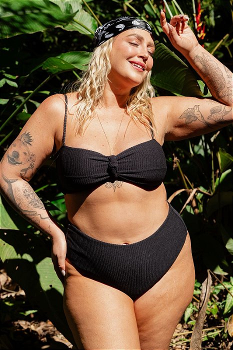 CONJUNTO BIQUÍNI BICOLOR BLACK PLUS SIZE