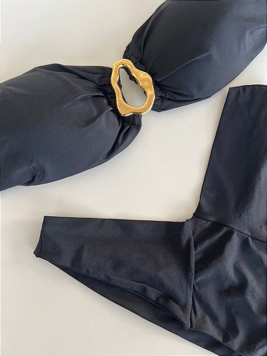 BIQUÍNI MUSA PRETO DOURADO