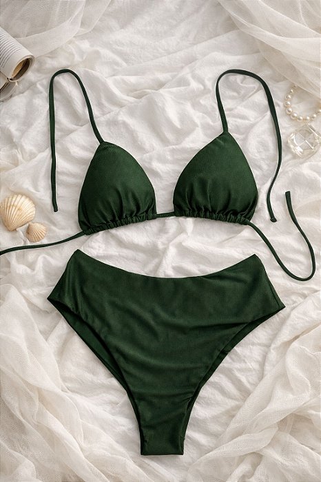 CORTININHA VERDE OLIVA