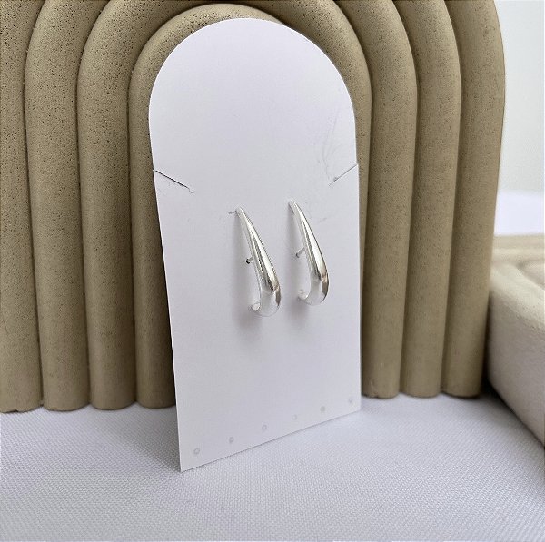 Brinco de Prata Ear Hook Gota