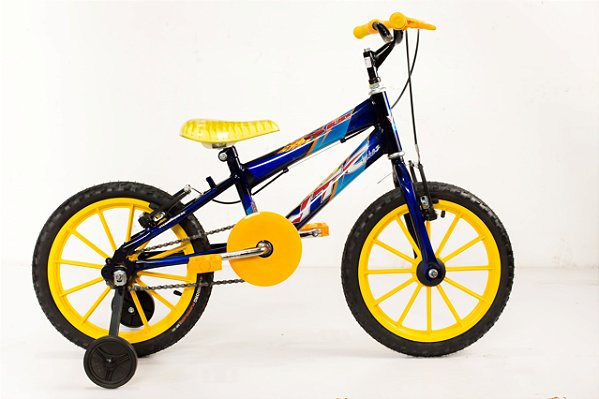 Bicicleta aro 16 infantil Azul/Amarelo