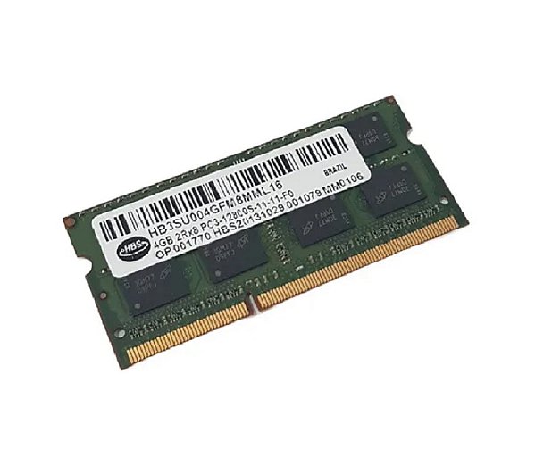 Memória HBS 4 Gigas DDR3 1600 Mhz PC3-12800S para Notebooks