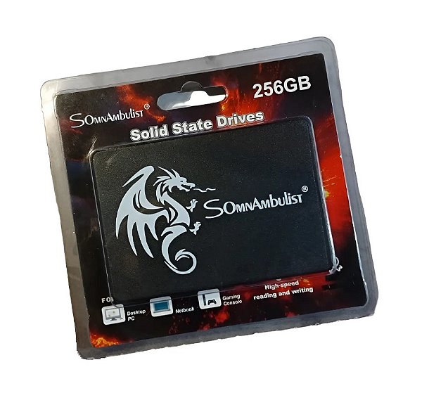 SSD 256 Gigas Sata 3 2.5" para PCs, Notebooks e Games