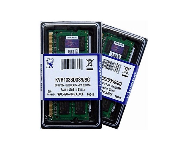 Memória Kingston 8 Gigas DDR3 1333 mhz para Notebooks