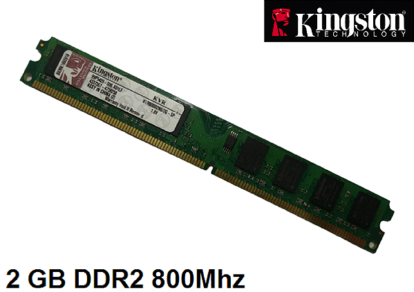 Memória Kingston 2 Gigas DDR2 800 Mhz para PCs