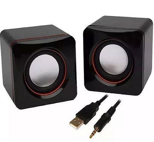 Caixa de Som USB Portátil para PCs e Notebooks