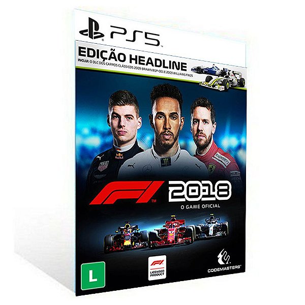 F1 2018 HEADLINE EDITION - PS5 - PSN MÍDIA DIGITAL