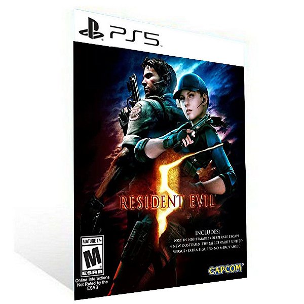 RESIDENT EVIL 5 - PS5  - PSN MÍDIA DIGITAL