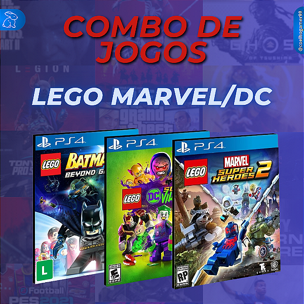 COMBO LEGO MARVEL/DC - PS4 - PSN MÍDIA DIGITAL