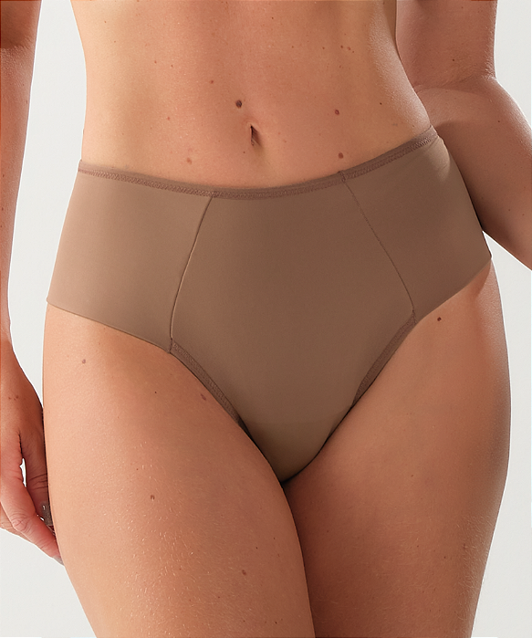 Calcinha básica de microfibra com laterais largas - Fio dental. Cód. 163