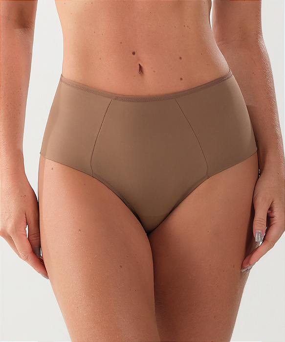 Calcinha básica de microfibra com laterais largas. Cód. 164