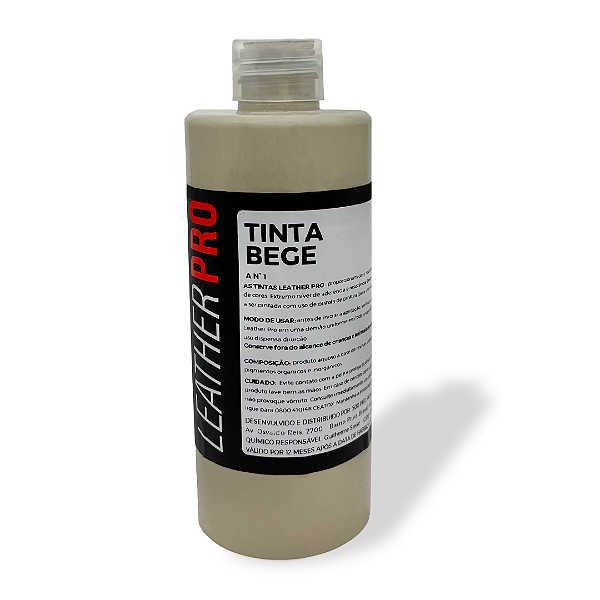 TINTA BEGE 250ML - LEATHER PRO