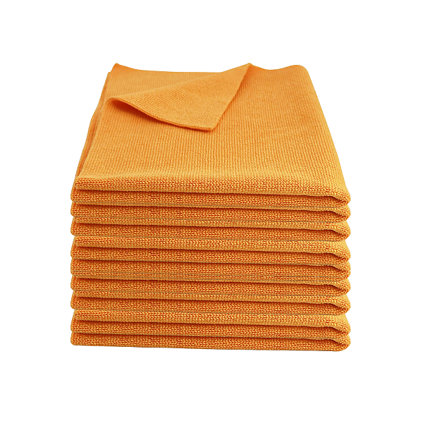 KIT COM 10 MICROFIBRA LARANJA SEM COSTURA 40X40 200GSM - AKORA