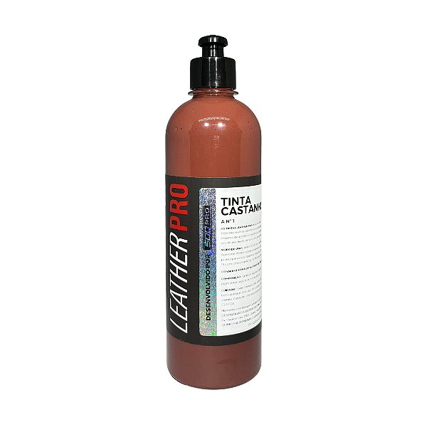 Tinta Castanho 500ml para Couro - Leather Pro