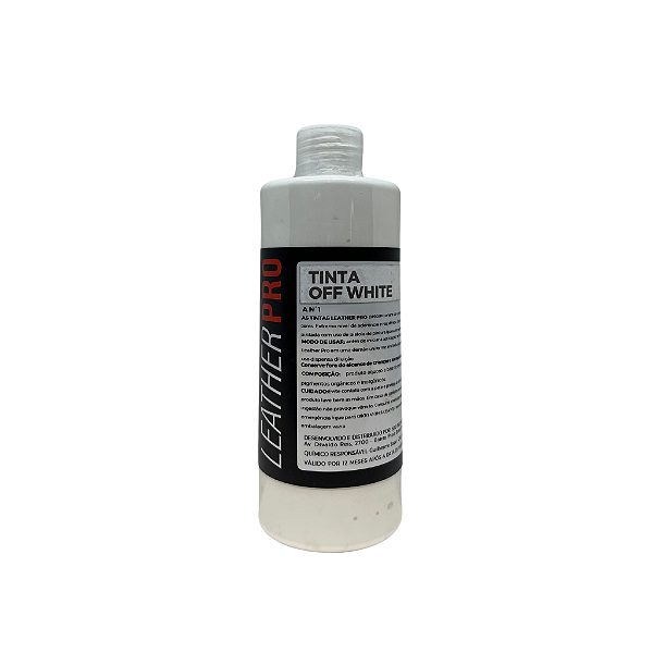 TINTA OFF WHITE PARA COURO 250ML - LEATHER PRO