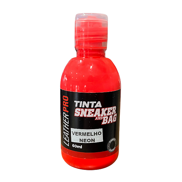 TINTA VERMELHO NEON 60ML - LEATHER PRO SNEAKERS