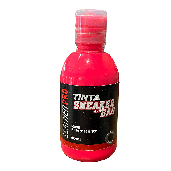 TINTA ROSA FLUORESCENTE 60ML - LEATHER PRO SNEAKERS