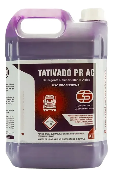 TP TATIVADO PR AC DETERGENTE DESINCRUSTANTE ACIDO 5L 1:40  - TEIXEIRA PINTO
