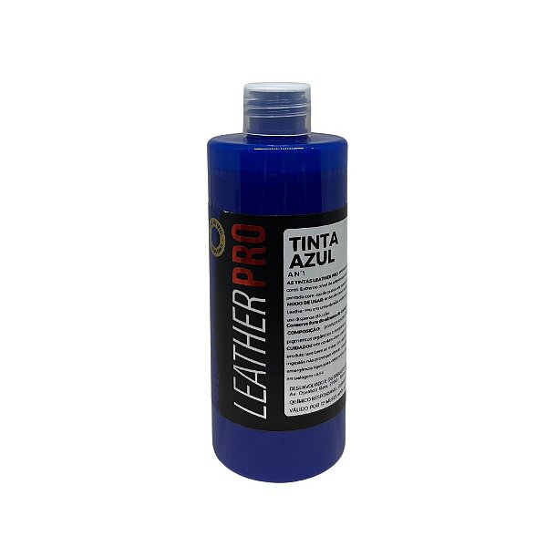 TINTA AZUL 250ML - LEATHER PRO