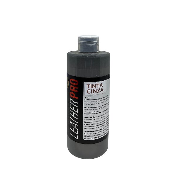 TINTA CINZA 250ML - LEATHER PRO