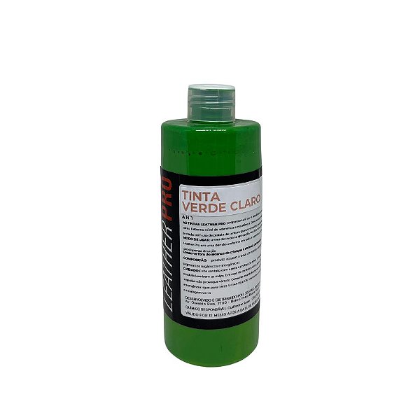 TINTA VERDE CLARO 250ML - LEATHER PRO