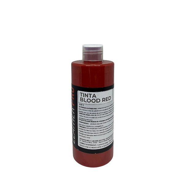 TINTA BLOOD RED 250ML - LEATHER PRO