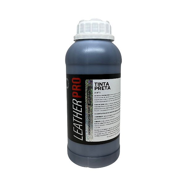 TINTA PRETA 1L - LEATHER PRO