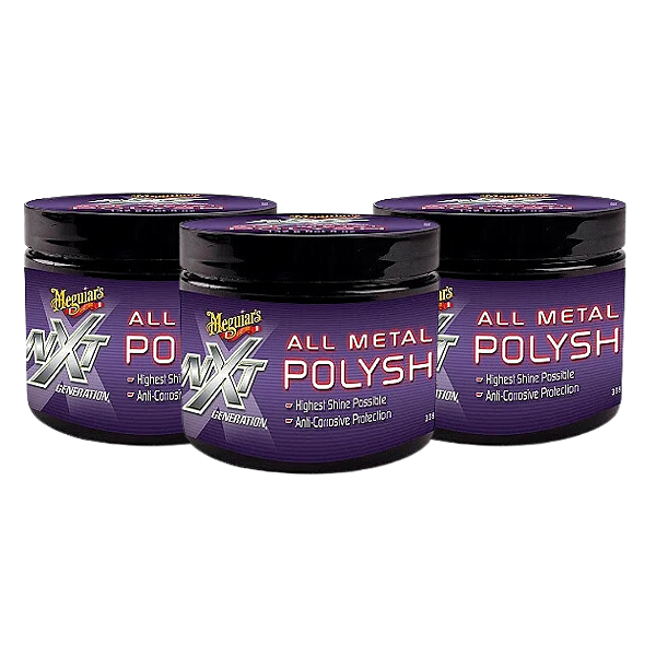 KIT 3 UN NXT POLIDOR DE CROMADOS E METAIS 142G - MEGUIARS