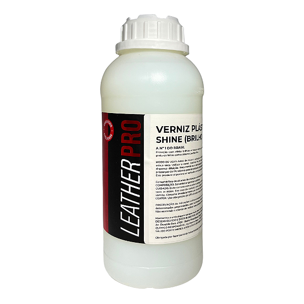 VERNIZ BRILHOSO COBERTURA TOP SHINE PARA PLASTICO 1L - LEATHER PRO