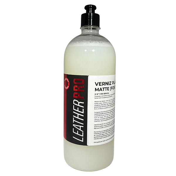 VERNIZ FOSCO COBERTURA TOP MATTE PARA PLASTICO 1L - LEATHER PRO
