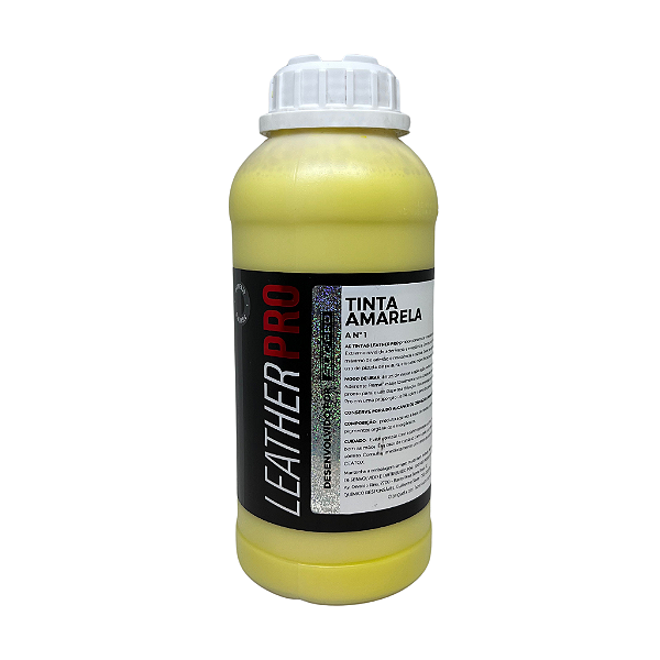 TINTA AMARELO 1L - LEATHER PRO