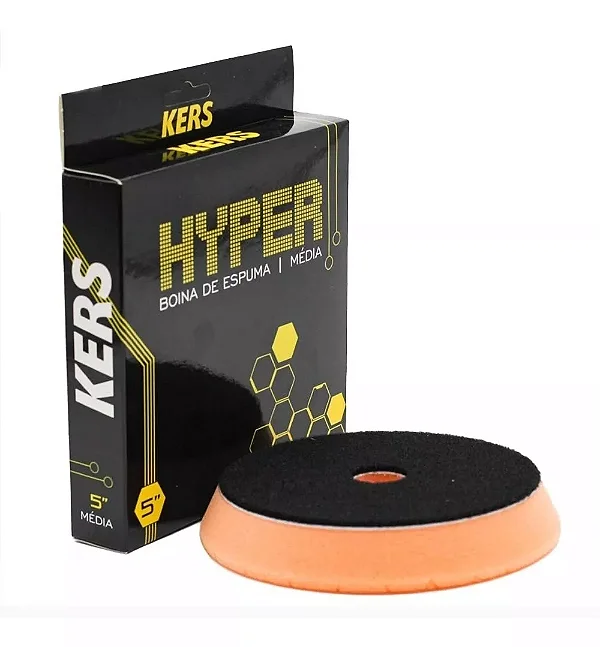 BOINA DE ESPUMA HYPER 5" AMARELA/LARANJA MEDIA - KERS