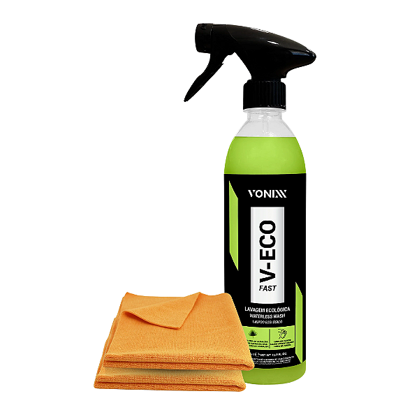 Kit Limpeza a Seco V-ECO FAST 500ML - VONIXX  + 2 MICROFIBRAS
