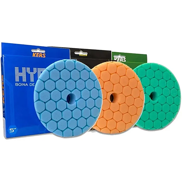 Kers Kit Boinas Colmeia Hyper - Boinas de Espuma para Polimento 5"