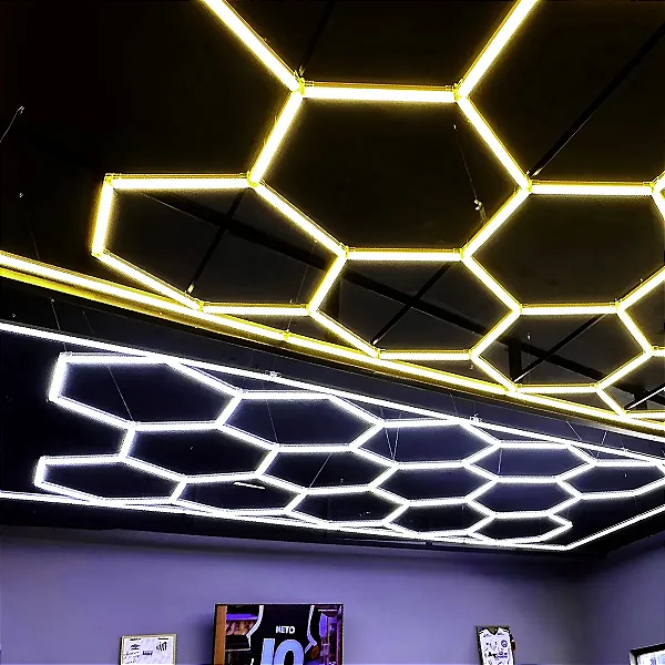 Iluminação Colmeia 14 Célula 3 Cores Bivolt 4,84mx2,84m Kers 127/220v 3 Cores