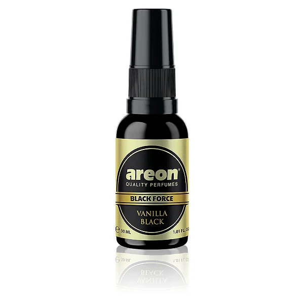 AREON BLACK FORCE VANILLA BLACK 30ML - PERFUME AUTOMOTIVO PREMIUM