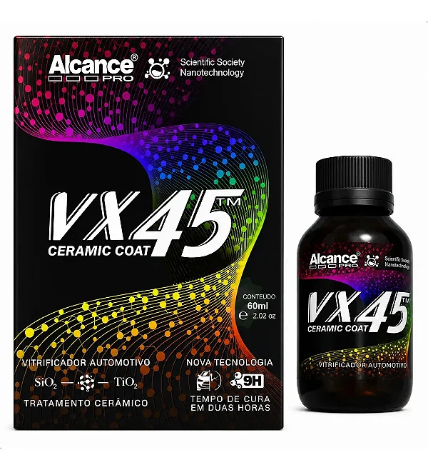 VX45 Vitrificador Cerâmico 60ml Proteção de 3 Anos - Alcance