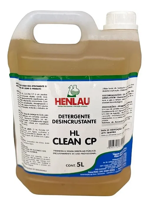 DETERGENTE DESINCRUSTANTE HL CLEAN CP 5L - HENLAU