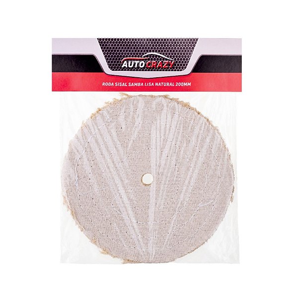 RODA DE SISAL SAMBA LISA NATURAL 200MM - AUTO CRAZY