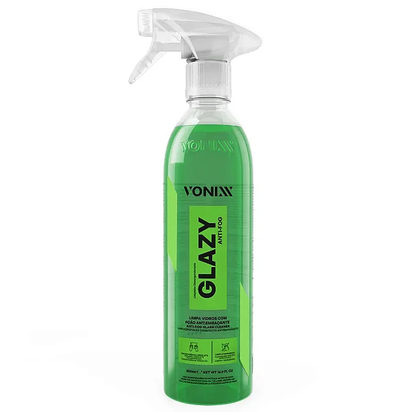 GLAZY ANTI-FOG LIMPA VIDROS ANTIEMBAÇANTE 500ML - VONIXX