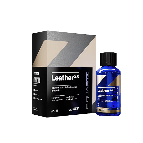 CQUARTZ LEATHER 2.0 COATING P/ COURO E VINIL 30ML - CARPRO