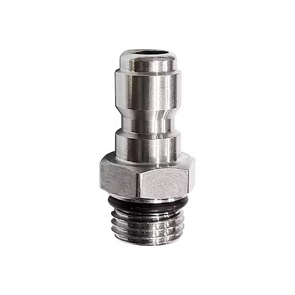 Pino Adaptador Rosca Macho para Engate Rápido 1/4 - Kers