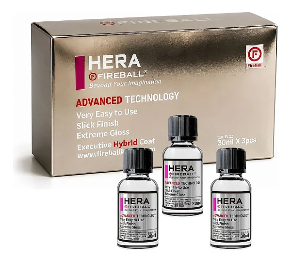 Hera 90ml Coating Cerâmico 3 anos (3un 30ml) - Fireball
