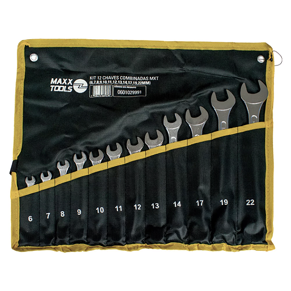 Kit 12 Chaves Combinadas (6,7,8,9,10,11,12,13,14,17,19,22MM) - Maxx Tools