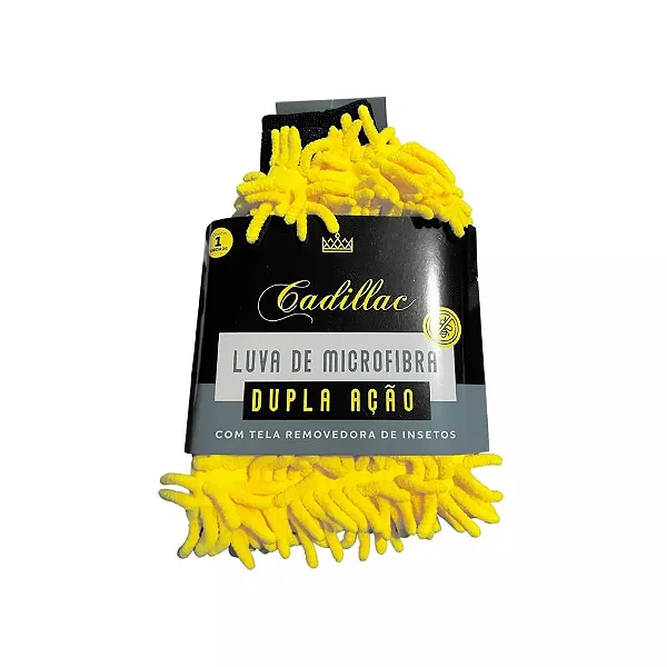LUVA DE MICROFIBRA DUPLA AÇÃO (LAVAGEM + REMOÇÃO DE INSETOS) - CADILLAC