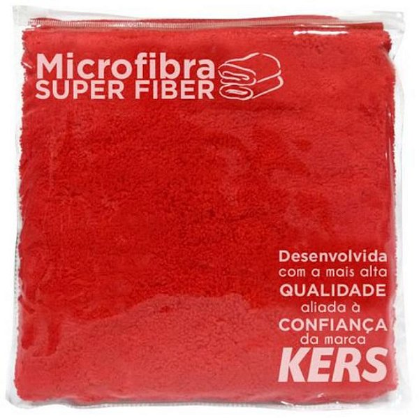 TOALHA DE MICROFIBRA SUPER FIBER 40X60 300GSM VERMELHA - KERS