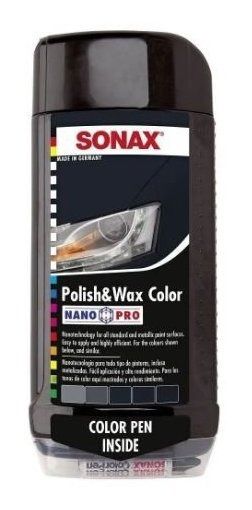 POLISH & WAX COLOR NANOPRO BLACK 500ML - SONAX